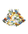 Infant Hawaiian Clothes 2 Piece Capri Set Rooster's Up White