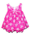 Infant Girl Crossover Yoke Dress Set Traveling Honu Pink