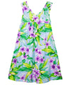 Plumeria Garland Tie Back Girls Floral Dress