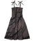 Girls Hawaiian Smocked Dress – Charcoal Polynesian Print Charcoal