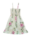 Hibiscus Leis Girls Hawaiian Smock Dress with Ruffle