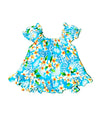 Mini Plumeria Leis Baby Clothes 2 Piece Capri Set