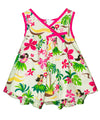 Infant Girl Crossover Yoke Dress Set Little Hula Girl