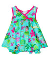 Infant Girl Crossover Yoke Dress Set Little Hula Girl