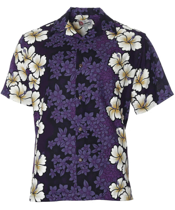 Royal Hibiscus Hawaiian Shirt Purple