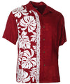Hawaiian Shirt Side Band Prince Kuhio Burgundy Burgundy