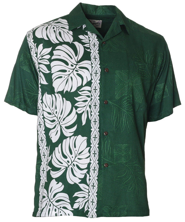 Prince Kuhio Hawaiian Shirt Side Design Green-White Green