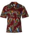 Parrots Curacao Aloha Shirt Maroon