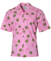Island Palm Trees Hawaiian Shirt Pink KY
