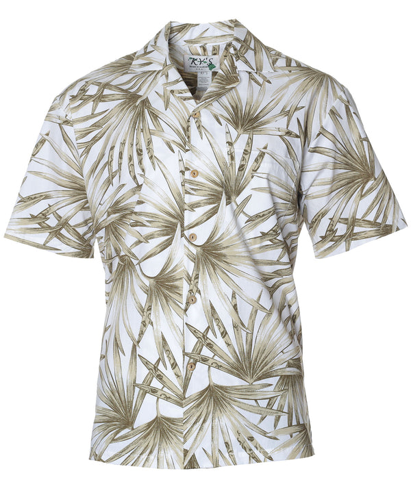 Fan Palms Hawaiian Shirt White KY