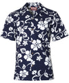 Hawaiian Shirt Hibiscus Kaneohe Navy RJC