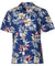 Paradise Orchids Aloha Shirt Blue