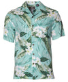 Hawaiian Shirt Plumeria Maile Sage