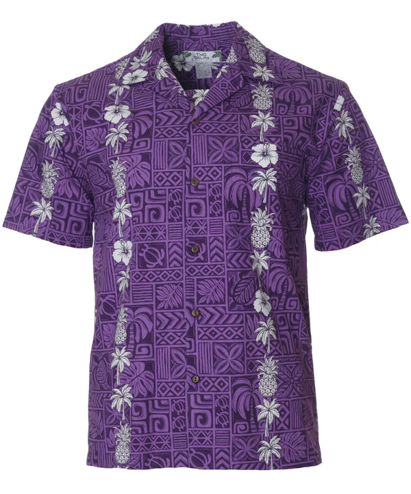 Coco Panel Hawaiian Cotton Shirt
