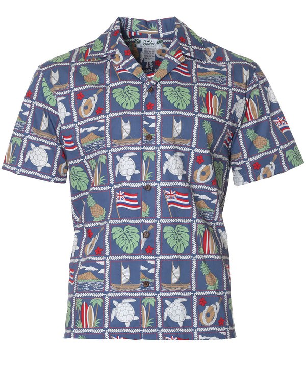 Local Flag Aloha Shirt Denim