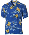 Men Aloha Blue Shirt in Rayon Okalani