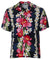 Plumeria Orchid Panel Aloha Shirt Navy