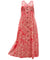 Taro Leaf Long Maxi Cocktail Hawaiian Dress Coral