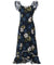 Ka Pua Long Muumuu Hawaiian Dress Navy Navy