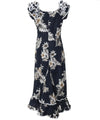 Hawaiian Long Muumuu Navy Dress Lanai