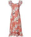 Hawaiian Long Muumuu Peach Dress Lanai Peach