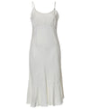 Midi Silk Dress Spaghetti Straps Tropical Palms Off-White Off-White