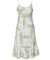 Silk Dress Midi Spaghetti Straps Kihei Green KY