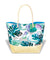 Midnight Monstera Large Tote Straw Bag