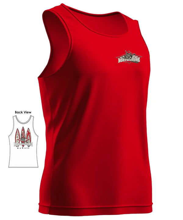 North Shore Hawaii Tank Top T-Shirt for Men Red