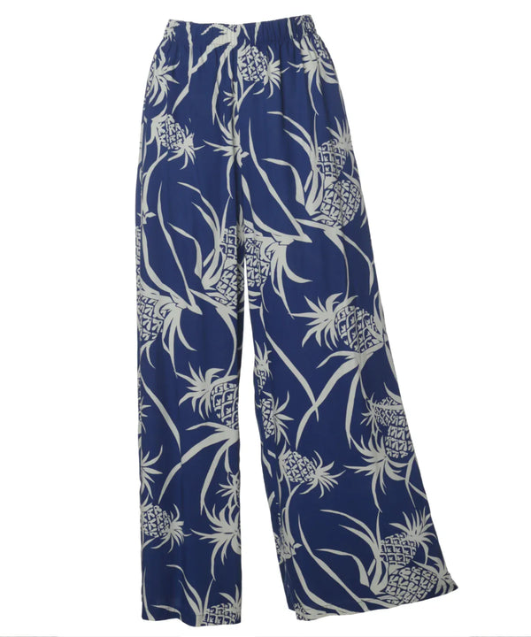 Wide Leg Hawaii-Made Pants Pineapples Field