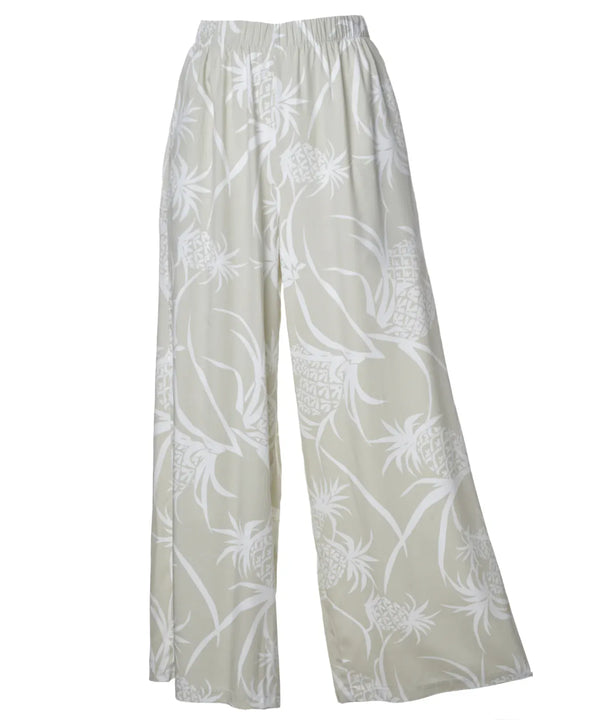 Wide Leg Hawaii-Made Pants Pineapples Field