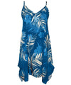 Makai Palms Scarf Hem Short Hawaiian Dress