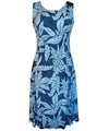 Midi Hawaiian Dress Bias Rayon Viva Pineapples Blue