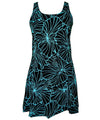 Gala Hibiscus A-Line Short Hawaiian Dress Back Cutout