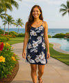 Short Spaghetti Hawaiian Dress Lanai Tropical