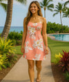 Short Spaghetti Hawaiian Dress Lanai Tropical