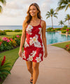 Short Spaghetti Hawaiian Dress Lanai Tropical