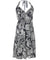 Short Halter Hawaiian Dress Empire Makaha Black Two Palms