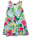 Pua Aloha Sleeveless Blouse Inverted Pleat Top V-Neck