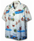 Men's Classic Hawaiian Christmas Santa Shirt White