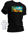 Molokai No Crowds-Just Culture Hawaiian T-Shirt Black
