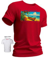 Molokai No Crowds-Just Culture Hawaiian T-Shirt Red