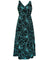 Gala Hibiscus Empire Waist Tea Length Hawaiian Dress
