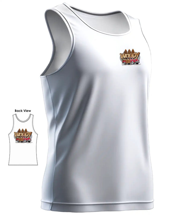 Tank Top for Men Hawaiian Surfers Woody Car White