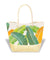 Tropical Leaves Large Tote Straw Bag Green