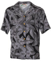Camp Women's Hawaiian Shirt Hibiscus Twilight Black