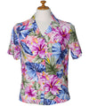 Painted Hibiscus Camp Women's Hawaiian Shirt Pink Paradise Found