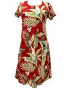 A-Line Dress with Cap Sleeves White Ginger Red Paradise Found