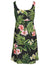 Nalani Short Front Tie Adjustable Rayon Hawaiian Dress Black