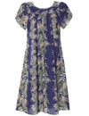 Aloha Lei Pull Over Muumuu Dress Navy